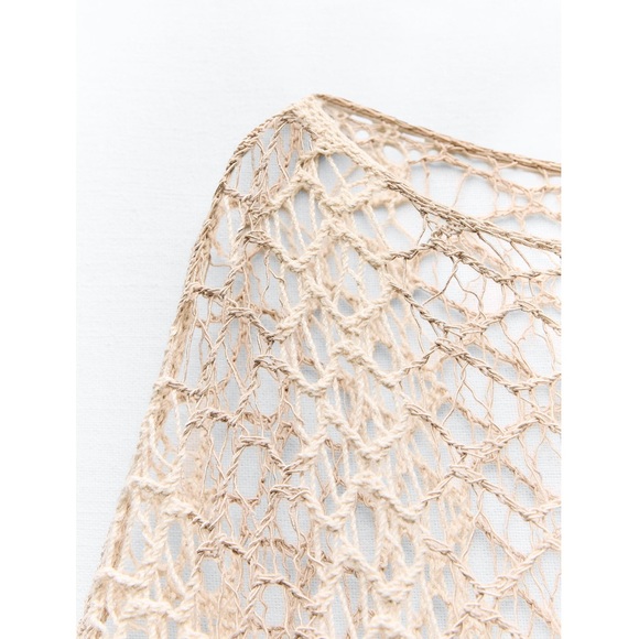 Zara MESH KNIT TOP - Picture 6 of 7
